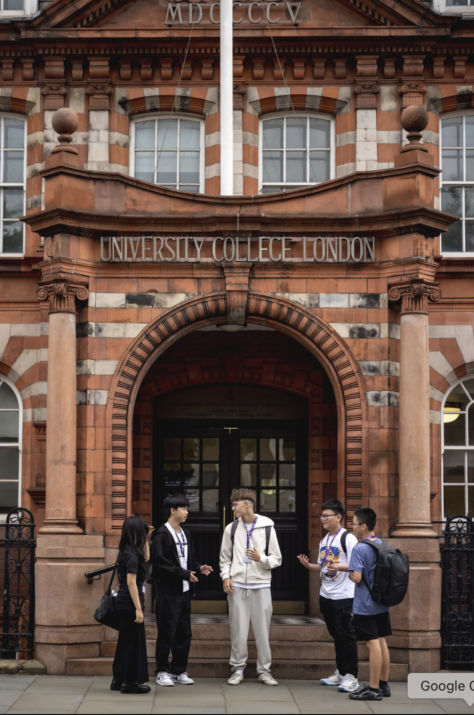 University College London - student stand outside