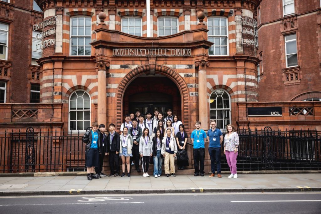 Innovate students standing outside UCL